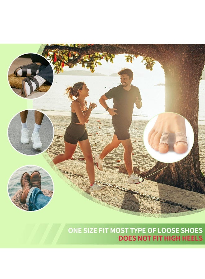 عبوة من 4 فواصل لأصابع القدم المتداخلة للنساء والرجال، فواصل جل لأصابع القدم، مصحح لإبهام القدم، مقوم لأصابع القدم المطرقية - Image 5